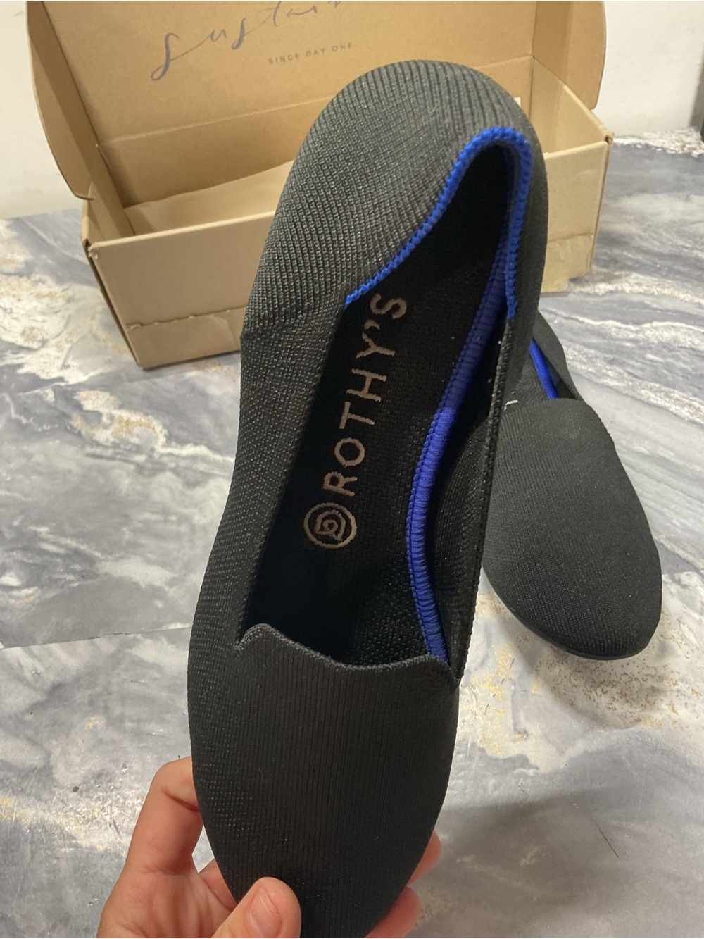 Black Ballet Rothys, size 9 - Picture 3 of 16